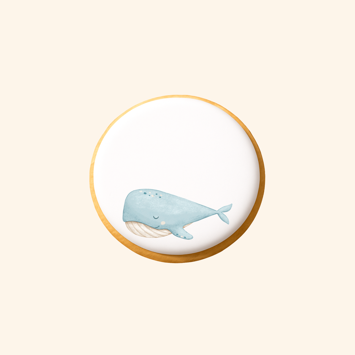 Biscuit imprimé anniversaire - Baleine