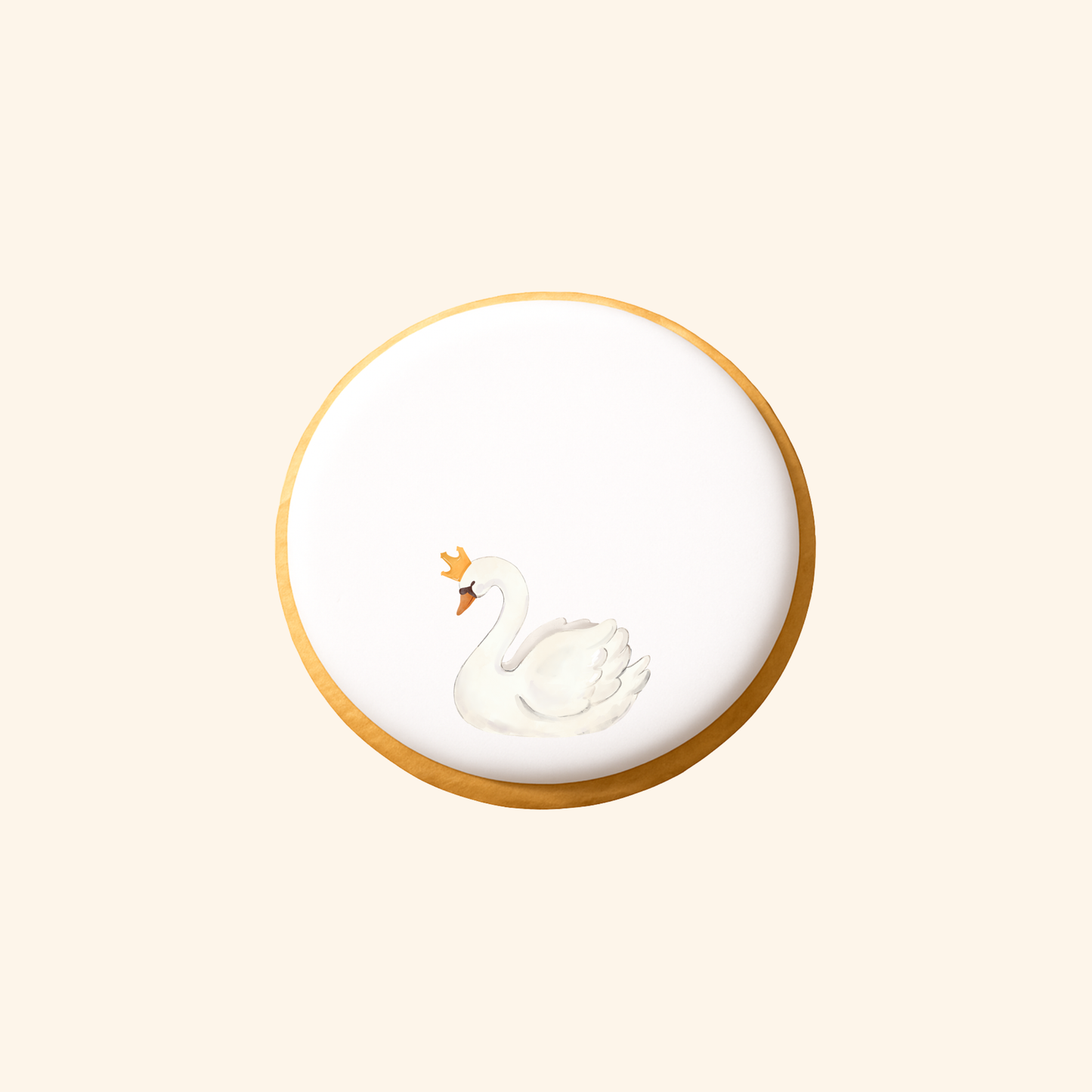 Biscuit imprimé anniversaire - Cygne