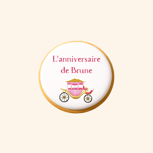 Biscuit imprimé anniversaire - Carrosse