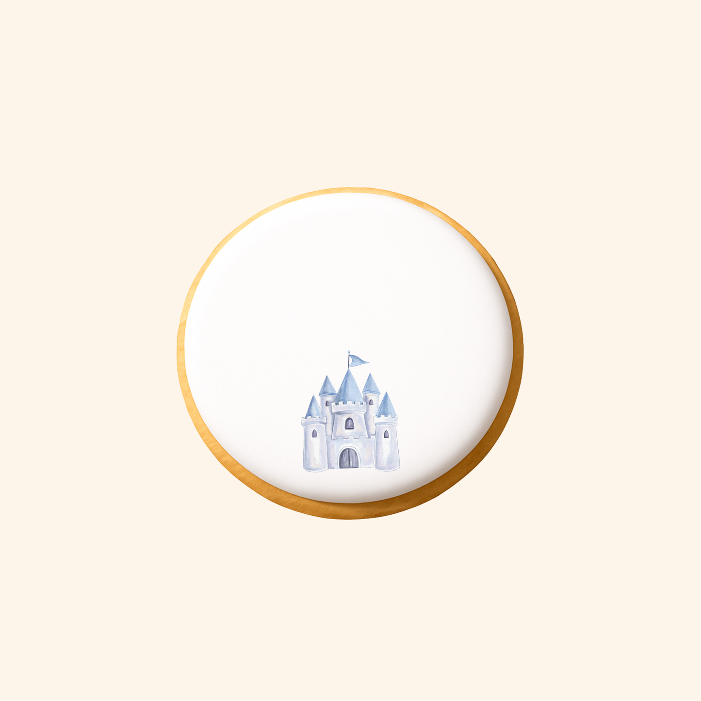 Biscuit imprimé anniversaire - Château fort