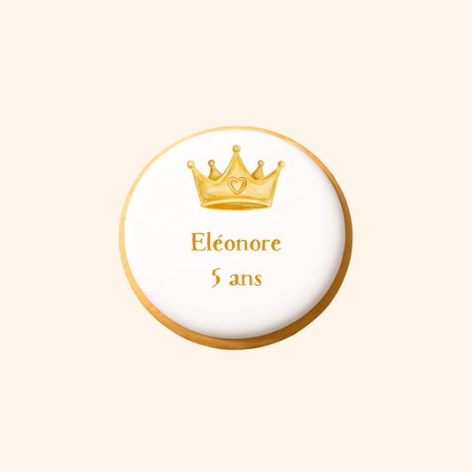 Biscuit imprimé anniversaire - Couronne
