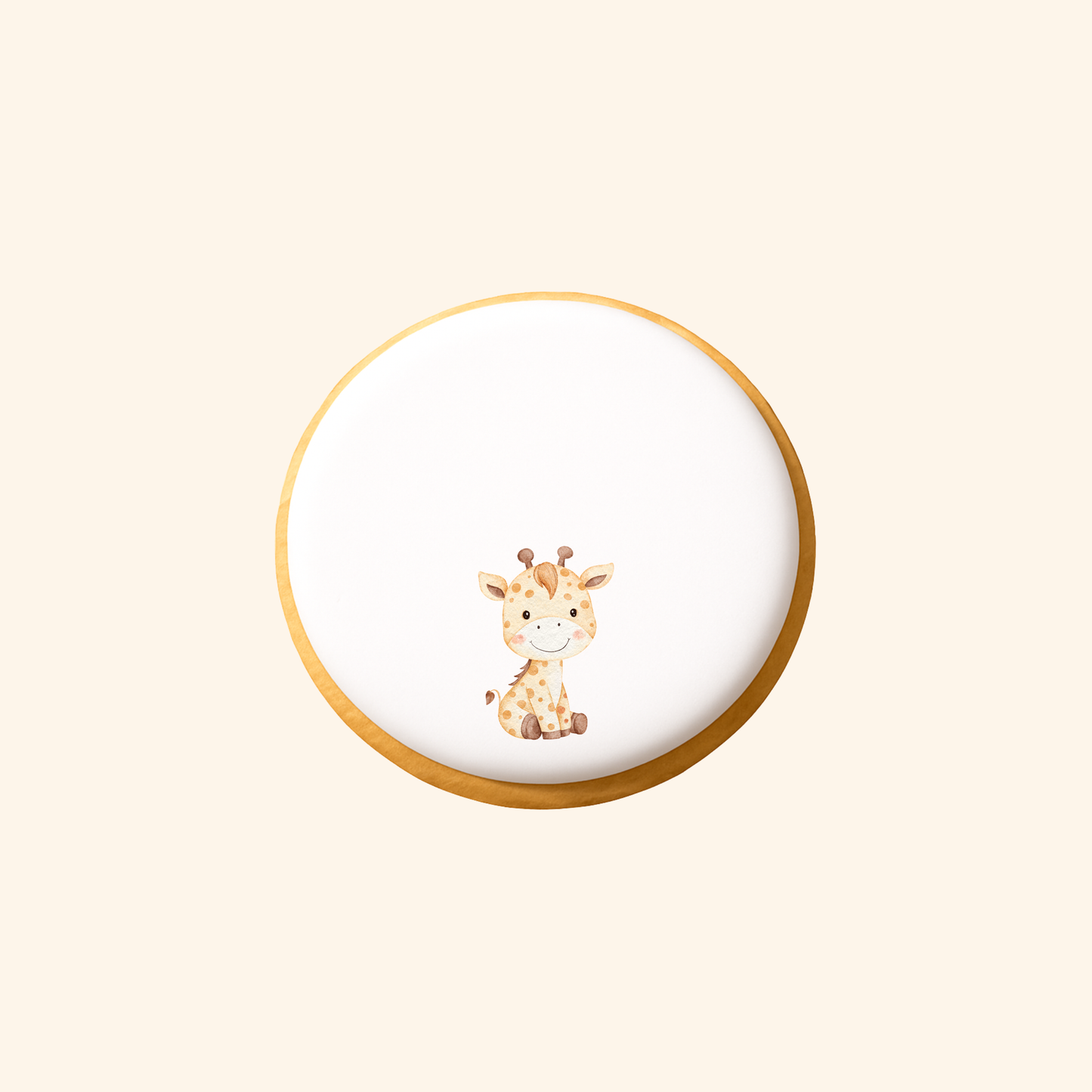 Biscuit imprimé anniversaire - Girafe