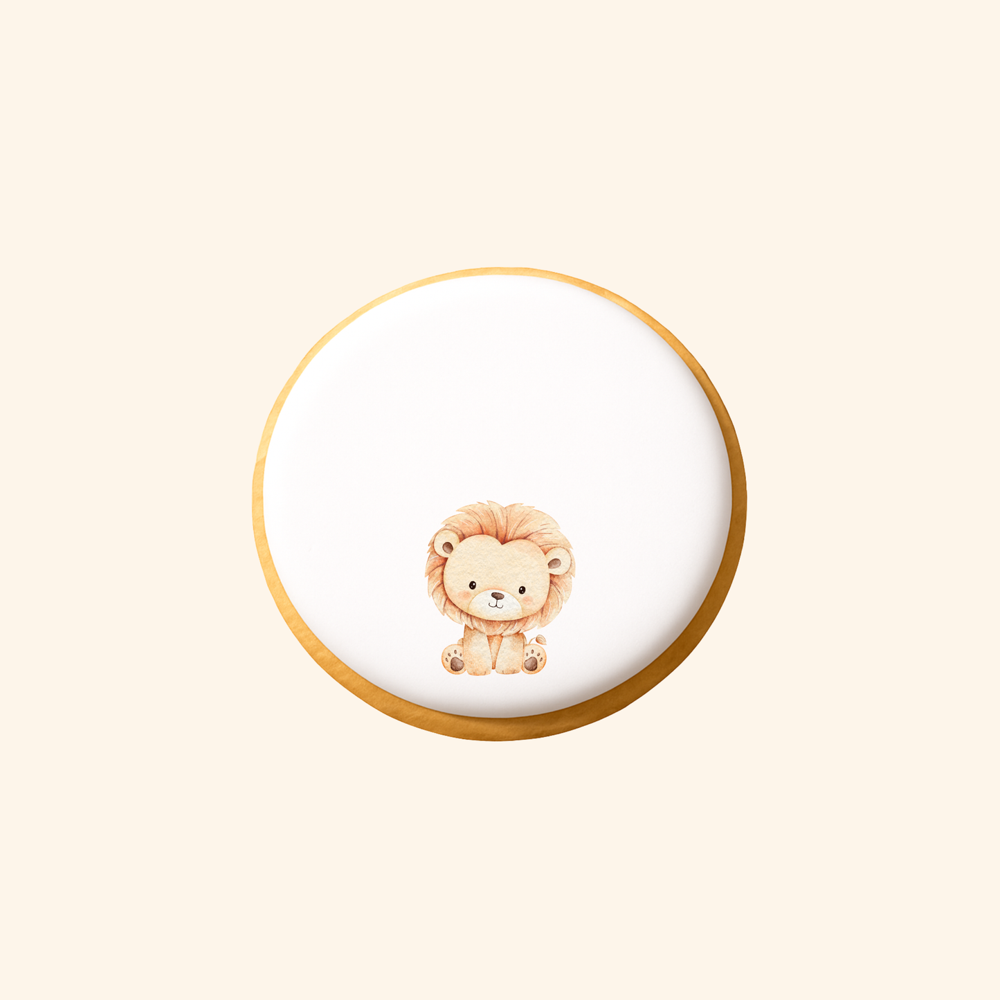 Biscuit imprimé anniversaire - Lion