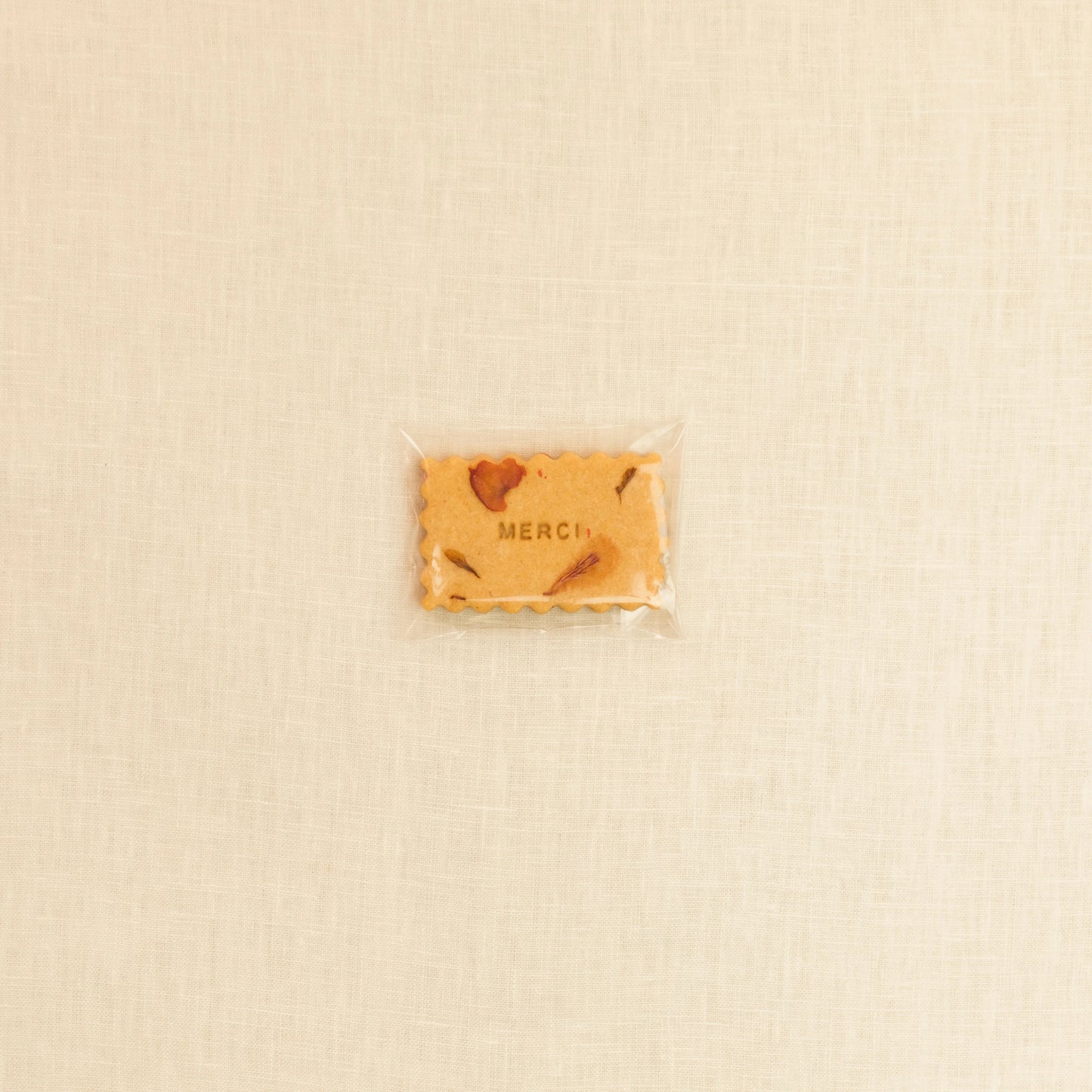 Sachet individuel de biscuit personnalisé fleuris