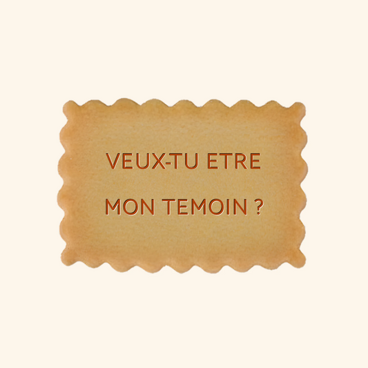 Coffret de 8 biscuits demande témoin – Veux-tu être mon témoin ?